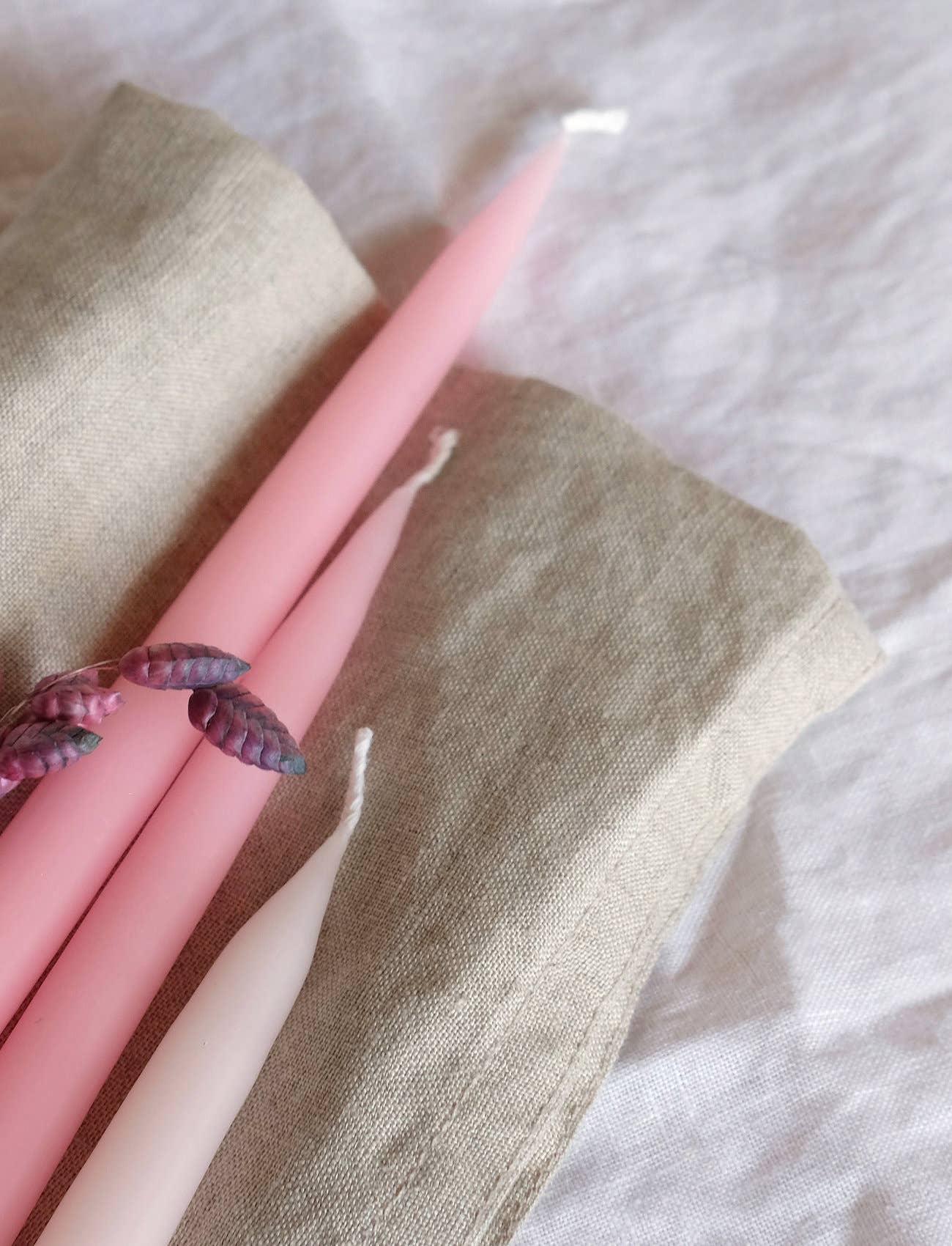 Pastel Rosa Danish Taper Candle | A Pair