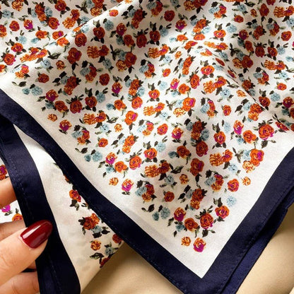 Vintage Rose Silk Scarf | 100% Mulberry Silk