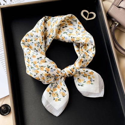 Vintage Rose Silk Scarf | 100% Mulberry Silk