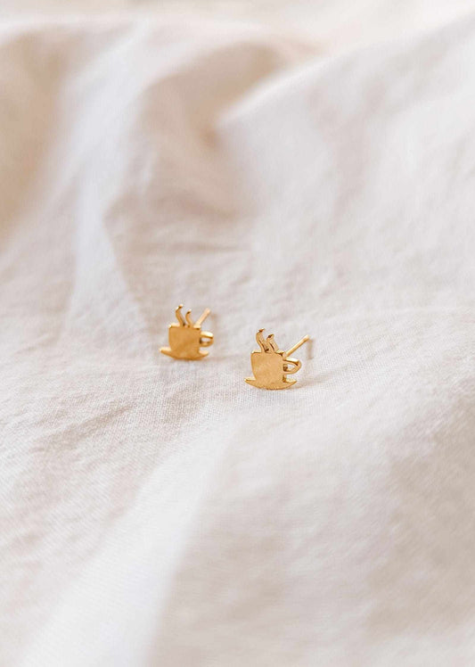Cafecito - Gold plated earrings
