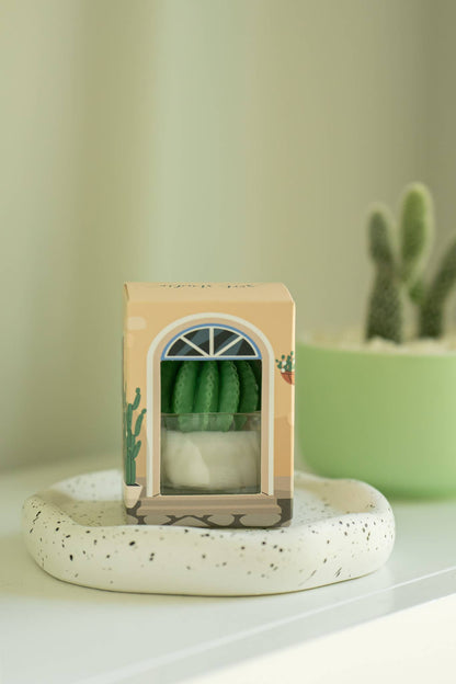 Barrel Cactus Tealight Candles | Soy Wax Blend