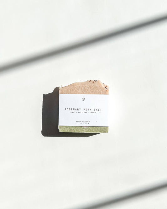 Rosemary Pink Salt Body + Face Bar