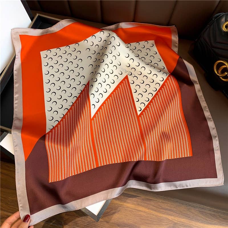 Crescent Moon Silk Scarf | 100% Mulberry Silk