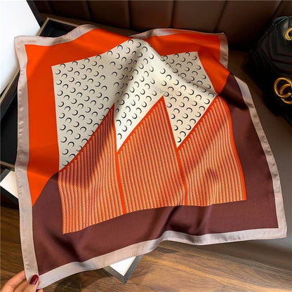 Crescent Moon Silk Scarf | 100% Mulberry Silk