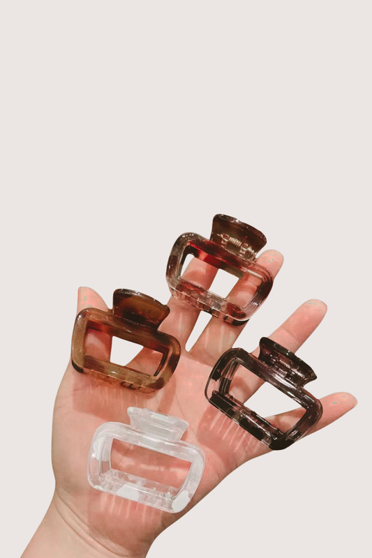 Mini Gloss Hair Claw Set