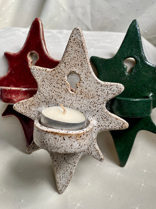 Phalsiii Ceramics Twinkle Tea Light Holder