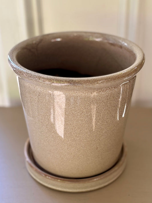 Brown Reactive Glaze Pot