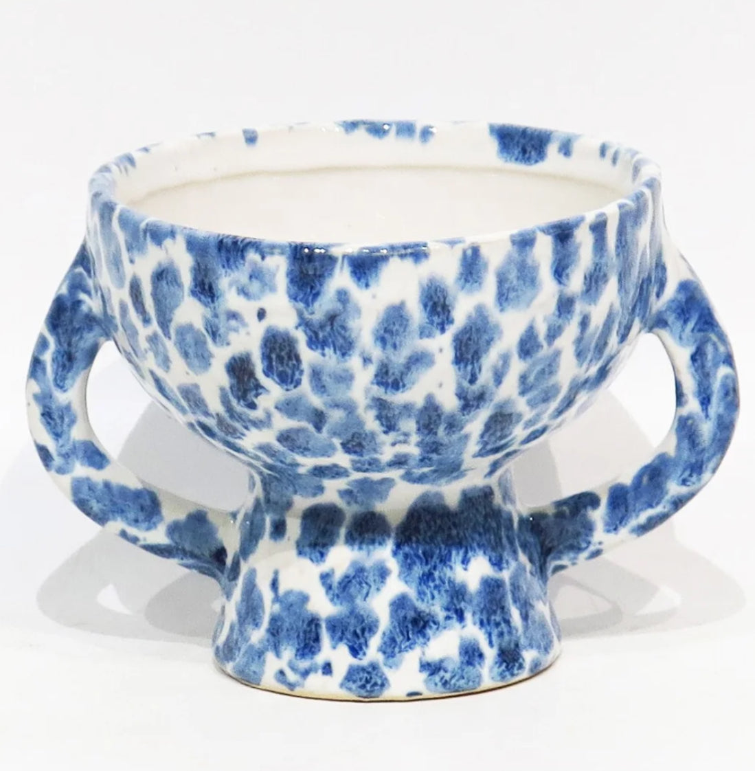 Blue and White Pedestal Pot