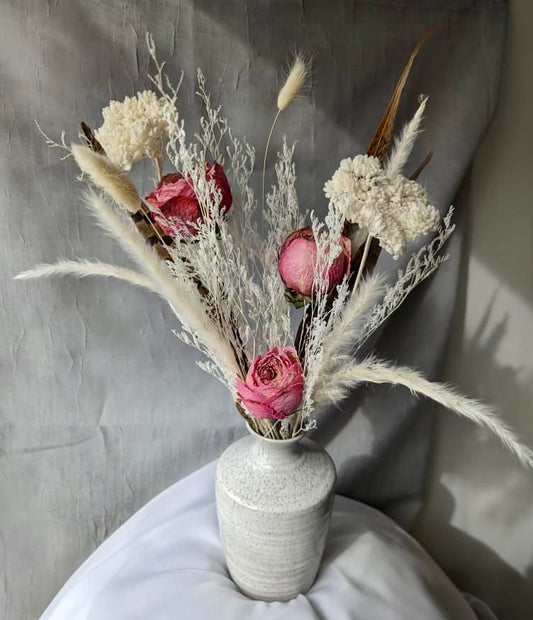 Dry Flower Bud Vase Arrangement
