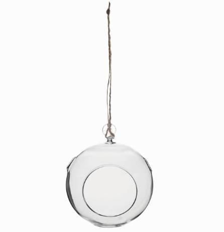 ROUND GLASS HANGING TERRARIUM