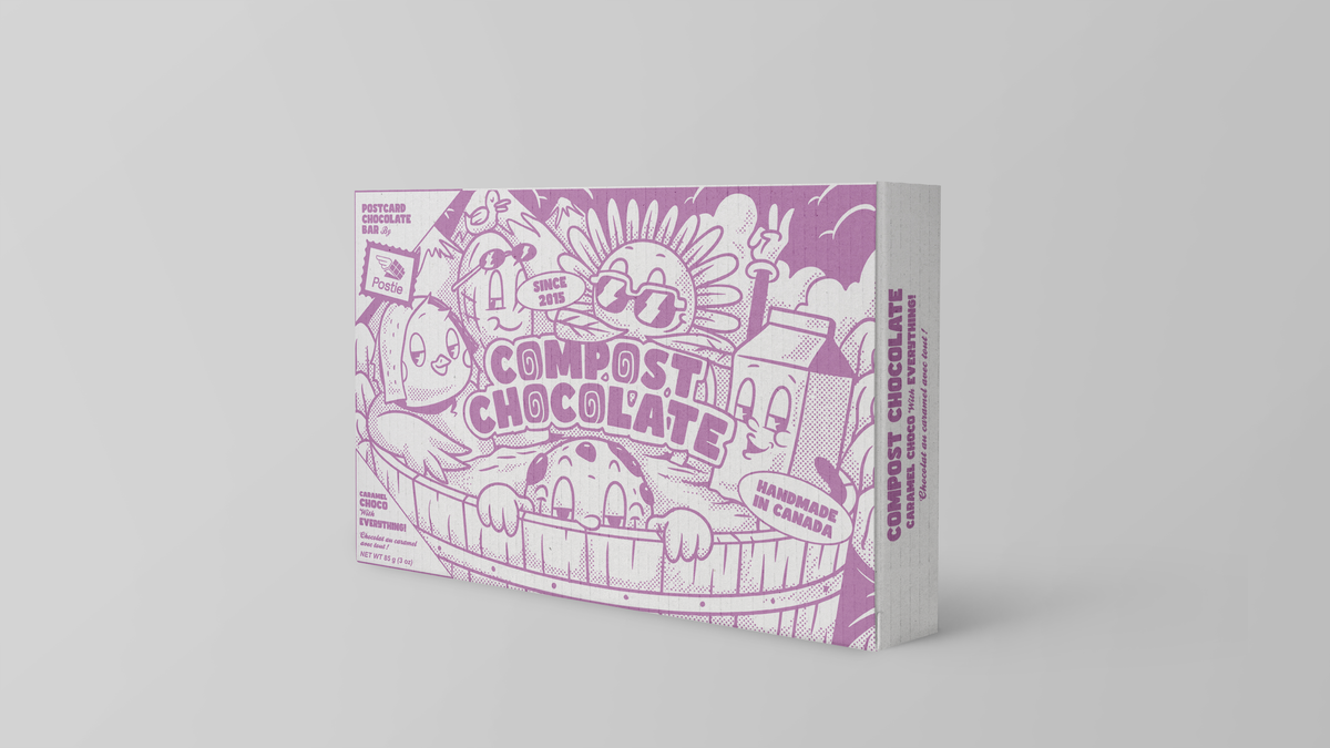 Compost Chocolate Caramel Postcard Chocolate Bar