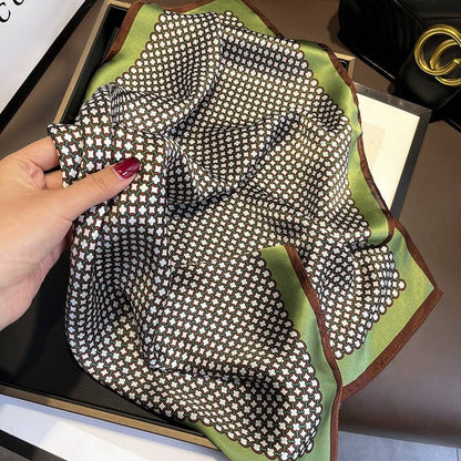 Lattice Chain Silk Scarf | 100% Mulberry Silk