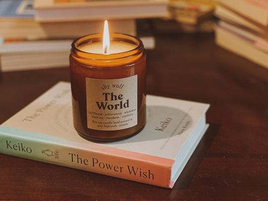 Tarot Candle - The World - Black Tea, Mandarin, Cranberry