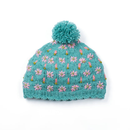 Anaya Beanie Hat – Wool Knit with Floral Embroidery