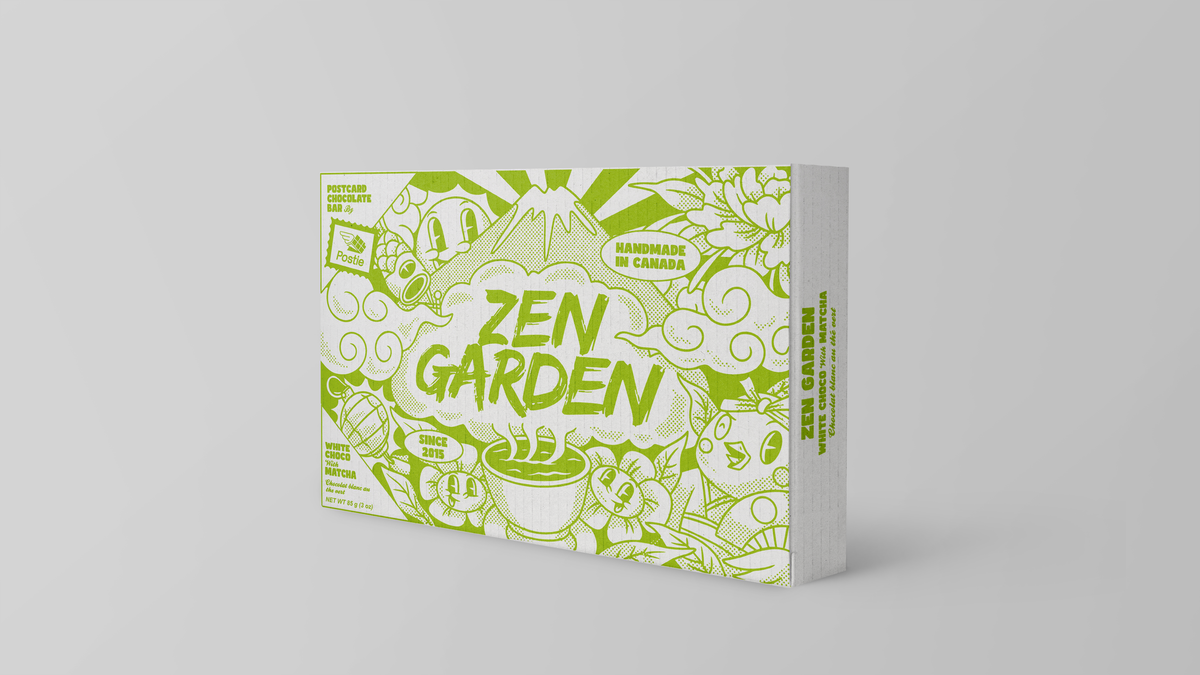 Zen Garden White Postcard Chocolate Bar