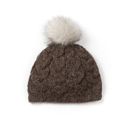 Haven Wool Knit Hat with Faux Fur Pom