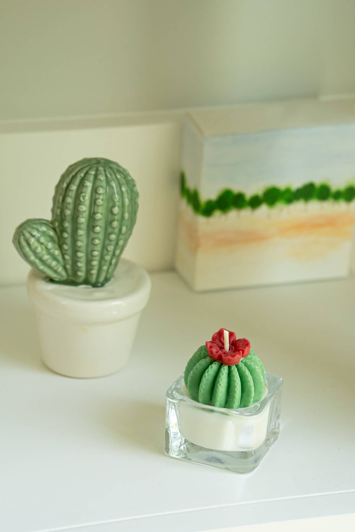 Barrel Cactus Tealight Candles | Soy Wax Blend