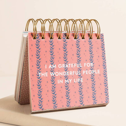 Blue Wildflower Print Affirmations Desktop Flip Chart