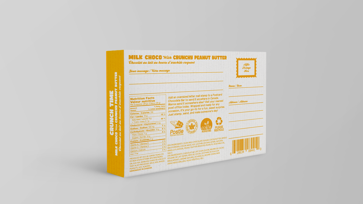 Crunch Time Milk Postcard Chocolate Bar