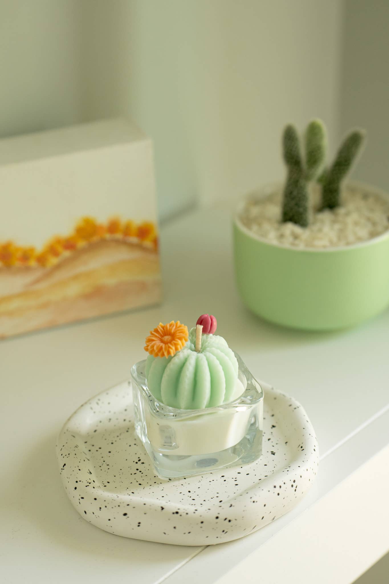 Barrel Cactus Tealight Candles | Soy Wax Blend