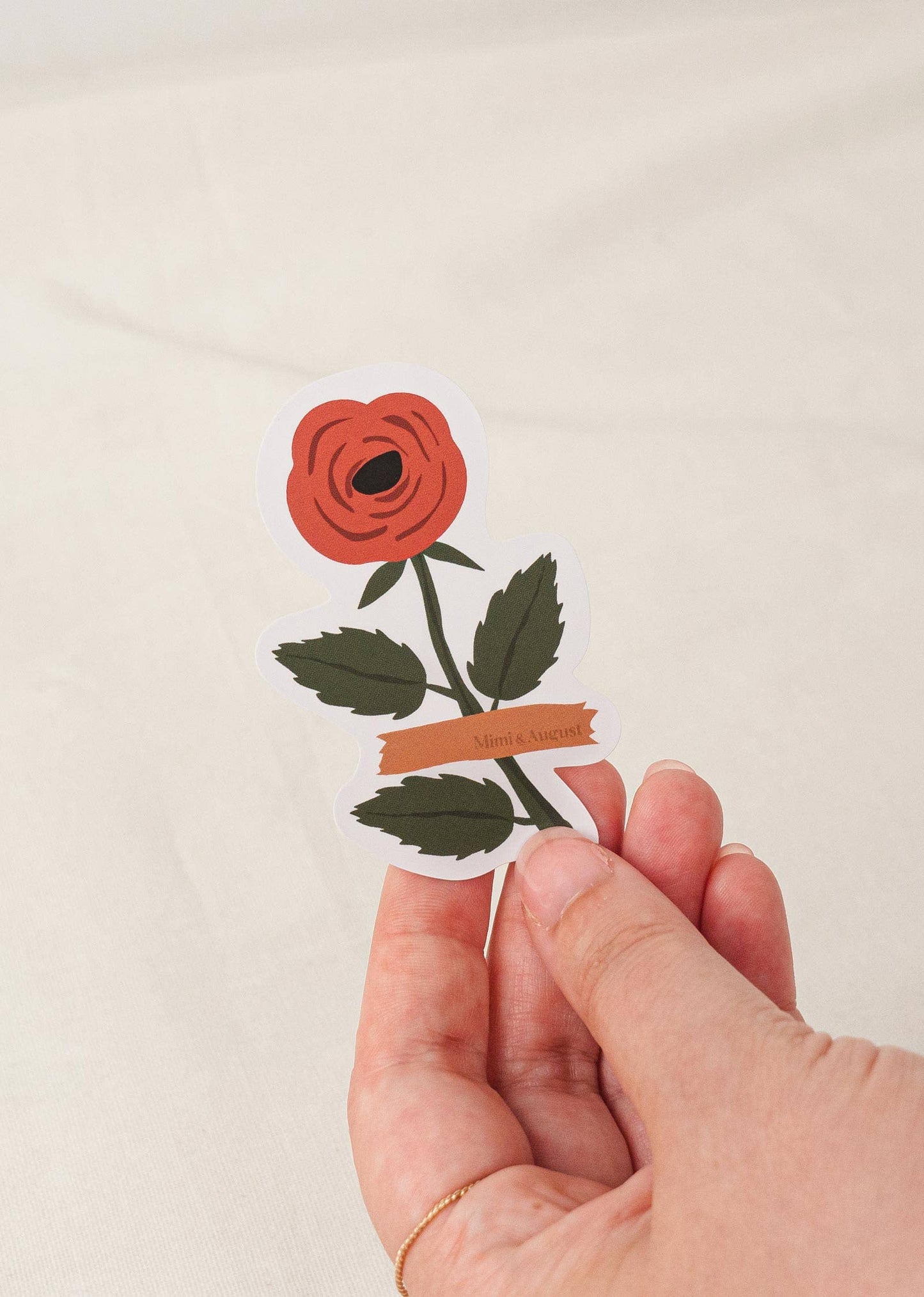 Red Rose - Vinyl Sticker