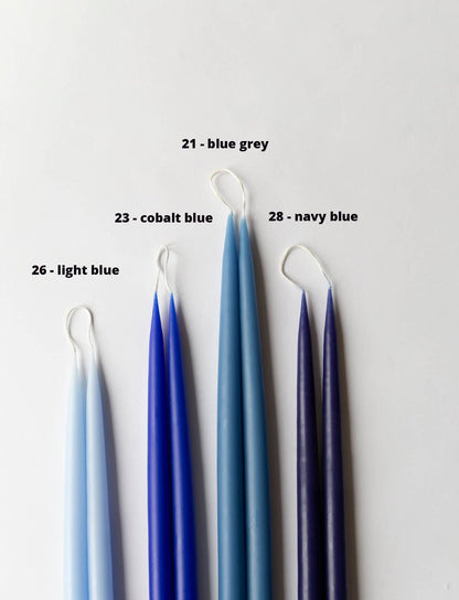 Light Blue Danish Taper Candle | a pair