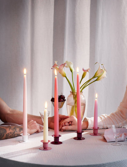 Pastel Rosa Danish Taper Candle | A Pair