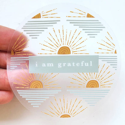 Sunrise Gratitude Clear Sticker