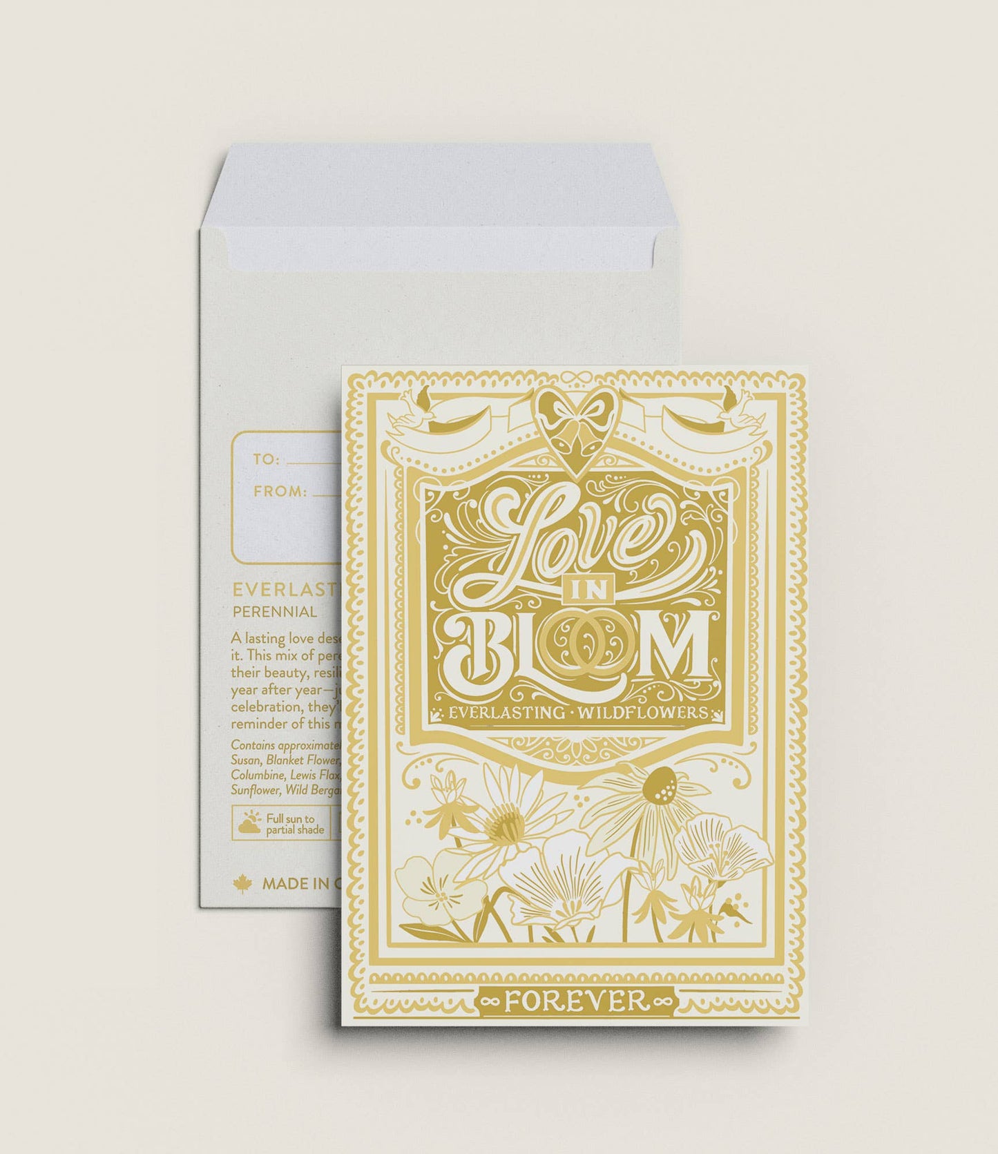 Love in Bloom Wildflowers (Forever) - Wedding Seed Packet