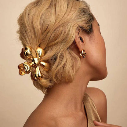 Golden Bloom Hair Claw