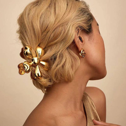 Golden Bloom Hair Claw