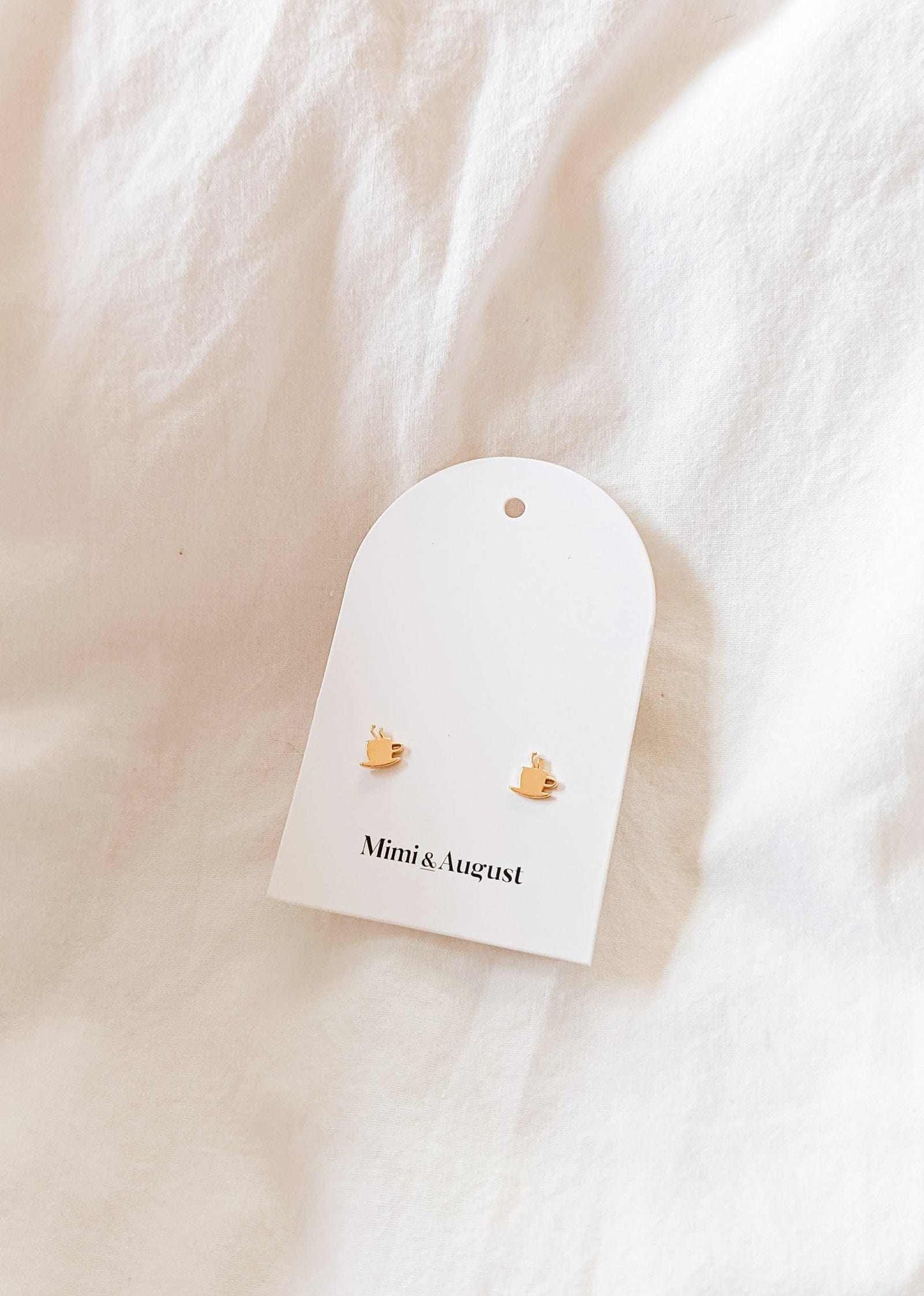 Cafecito - Gold plated earrings