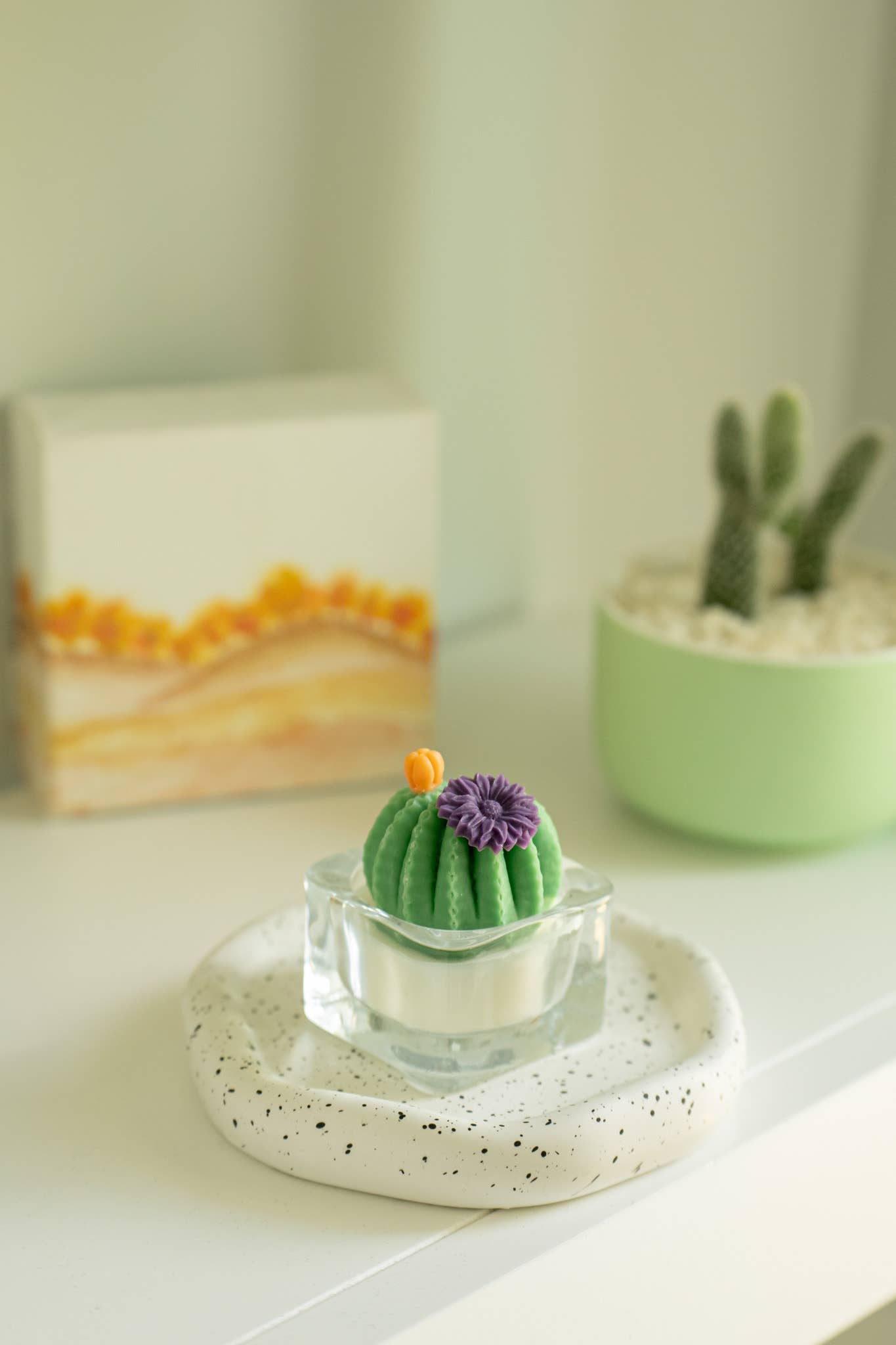 Barrel Cactus Tealight Candles | Soy Wax Blend