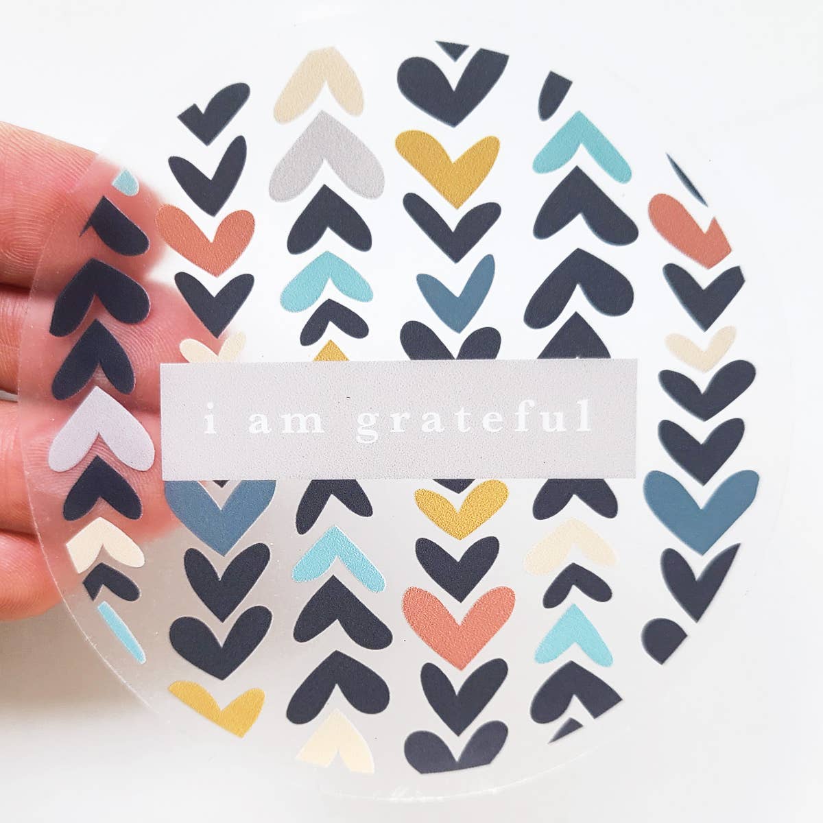 Heartwood Gratitude Clear Sticker