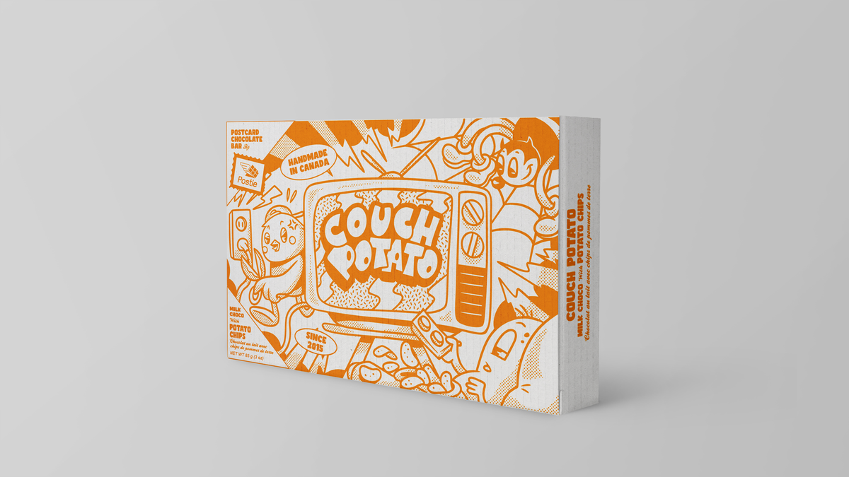 Couch Potato Milk Postcard Chocolate Bar