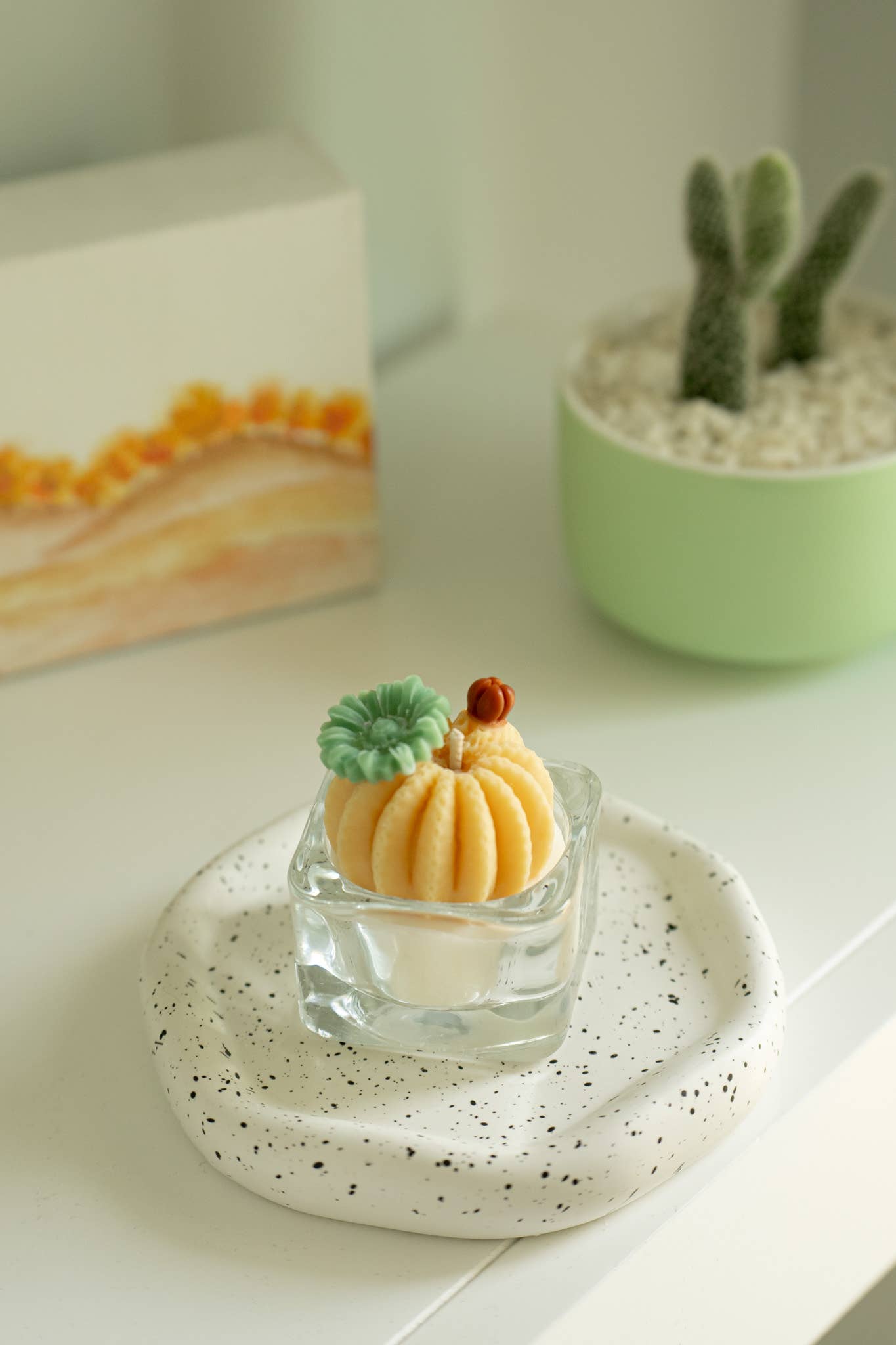 Barrel Cactus Tealight Candles | Soy Wax Blend