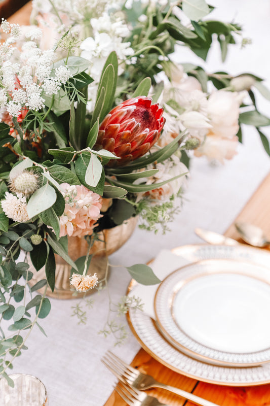 Table Centerpieces and Garland