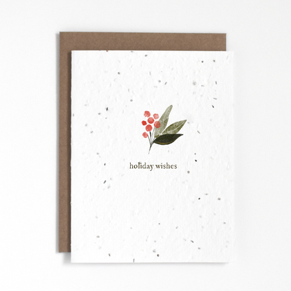 Plantable Holiday Card - Holiday Wishes