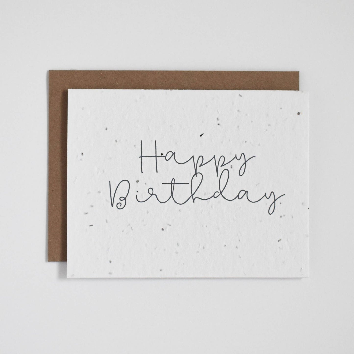 Plantable Greeting Card - Happy Birthday - Cursive