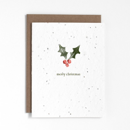 Plantable Holiday Card - Merry Christmas