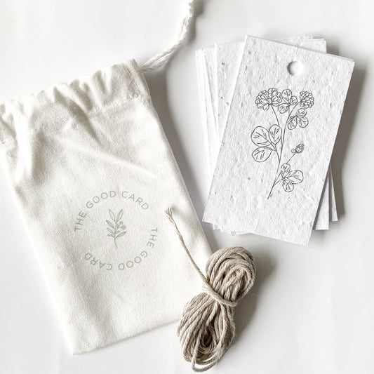 Plantable Gift Tags - Sketched Florals