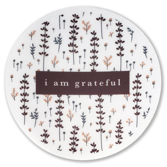 Lovely Lavender Gratitude Clear Sticker