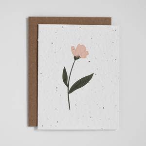 Plantable Greeting Card - Flower - Pink