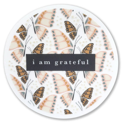 Butterfly Gratitude Clear Sticker