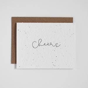 Plantable Greeting Card - Cheers - Cursive