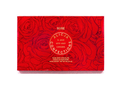 Rose Vegan Dark Postcard Chocolate Bar