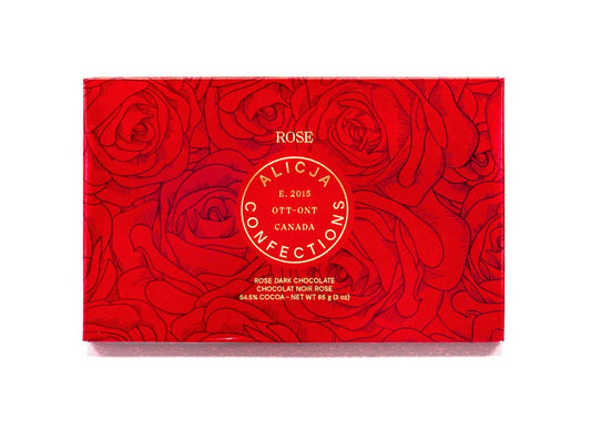 Rose Vegan Dark Postcard Chocolate Bar