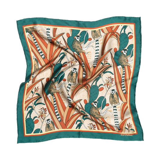 "Madagascar" Silk Bandana