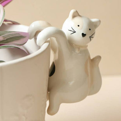 Ceramic Cat Planter Hanger