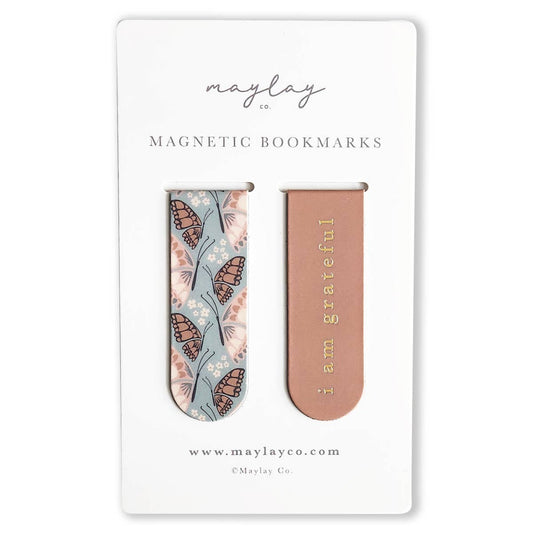 Butterfly Floral Magnetic Bookmarks (Set of 2)